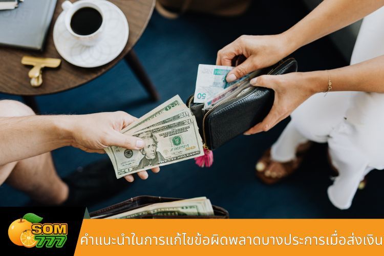 คำแนะนำในการแก้ไขข้อผิดพลาดบางประการเมื่อส่งเงิน